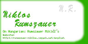 miklos rumszauer business card